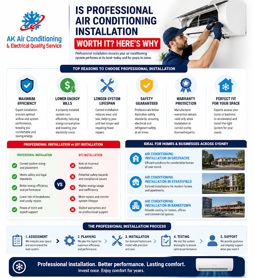 Air conditioning installation